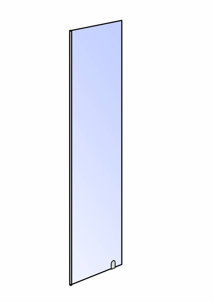 Klik zijwand t.b.v. inloopdouche 8 mm veiligheidsglas 40 OP = OP