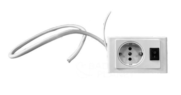 Stopcontact met schakelaar opbouw t.b.v. spiegelkast