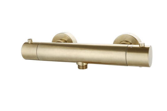 Douchemengkraan opbouw thermostatisch rond Goud Geborsteld