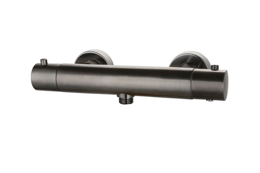 Douchemengkraan opbouw thermostatisch rond Gun Metal