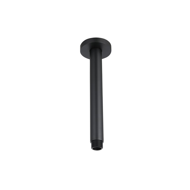 Plafondstang Mat Zwart rond 20 cm