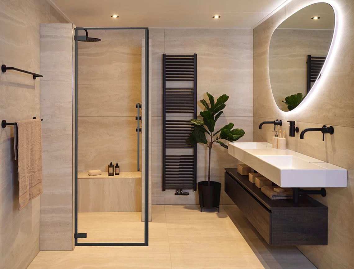 Complete badkamer Travertin